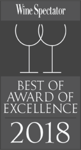 Wine Spectator, Best of Award of Excellence 2018